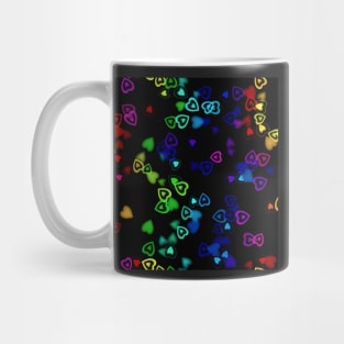 Assorted Tiny Primary Color Hearts Mug